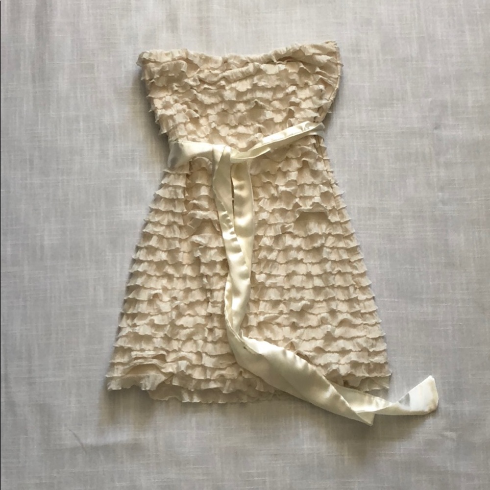 Strapless Ruffled Tank